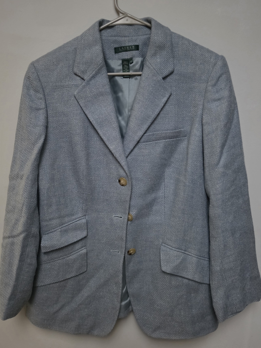 Ralph Lauren Light Blue Herringbone Blazer